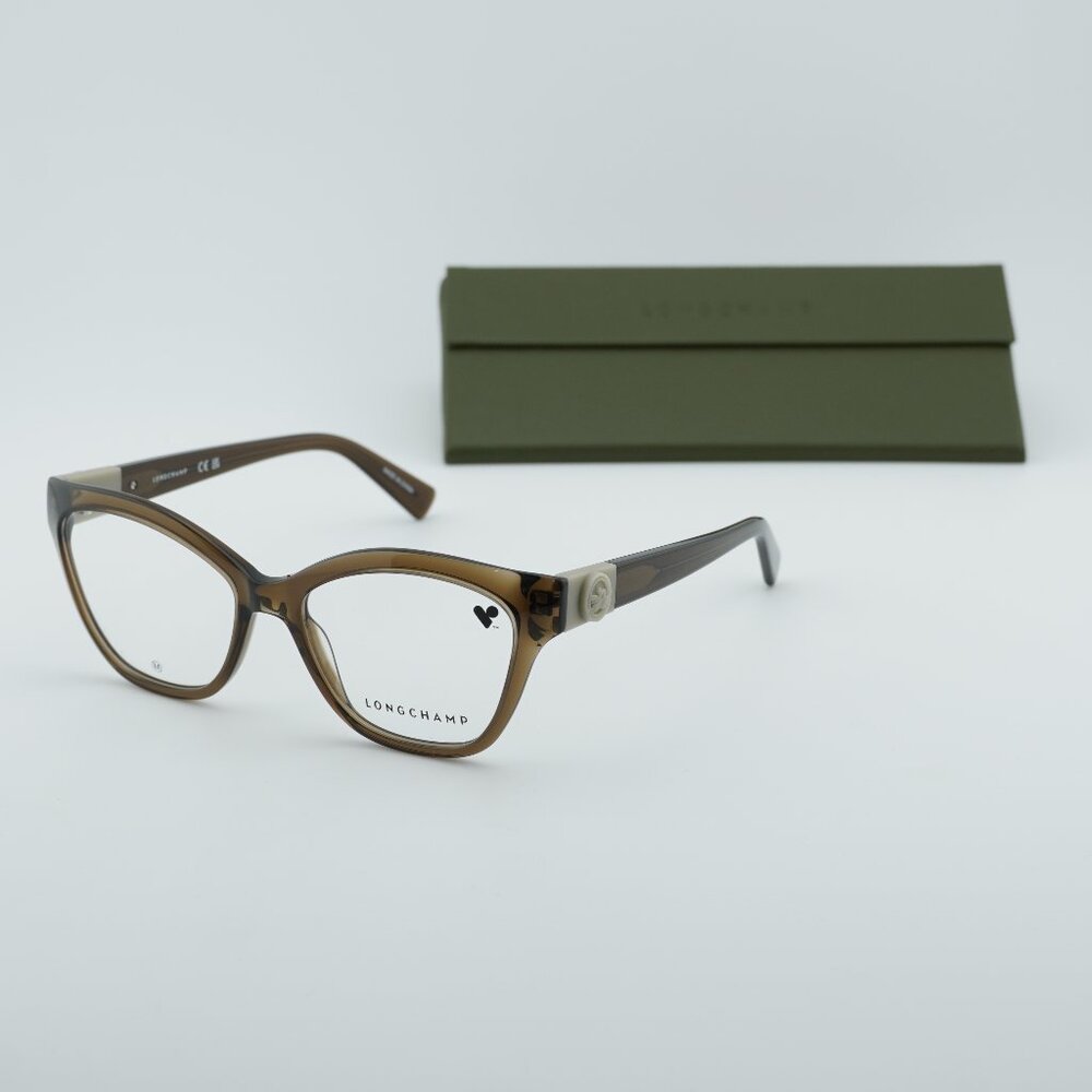 Longchamp LO2755 300 Cat Eye Eyeglasses 53mm - Transparent Green